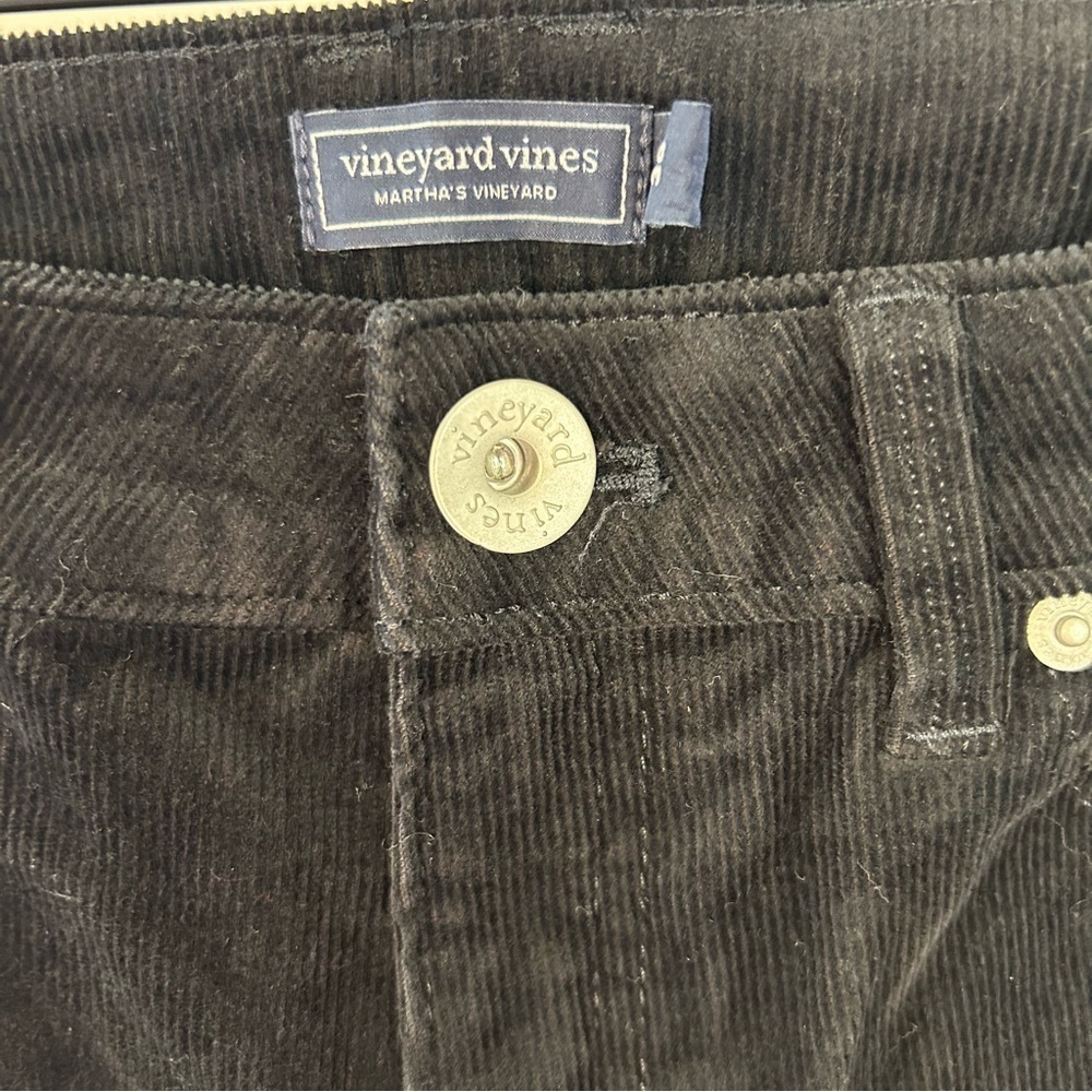 Vineyard Vines Women’s Jet Black Mid-Rise Kick Flare Corduroy Pants, Size 30 - Picture 10 of 14